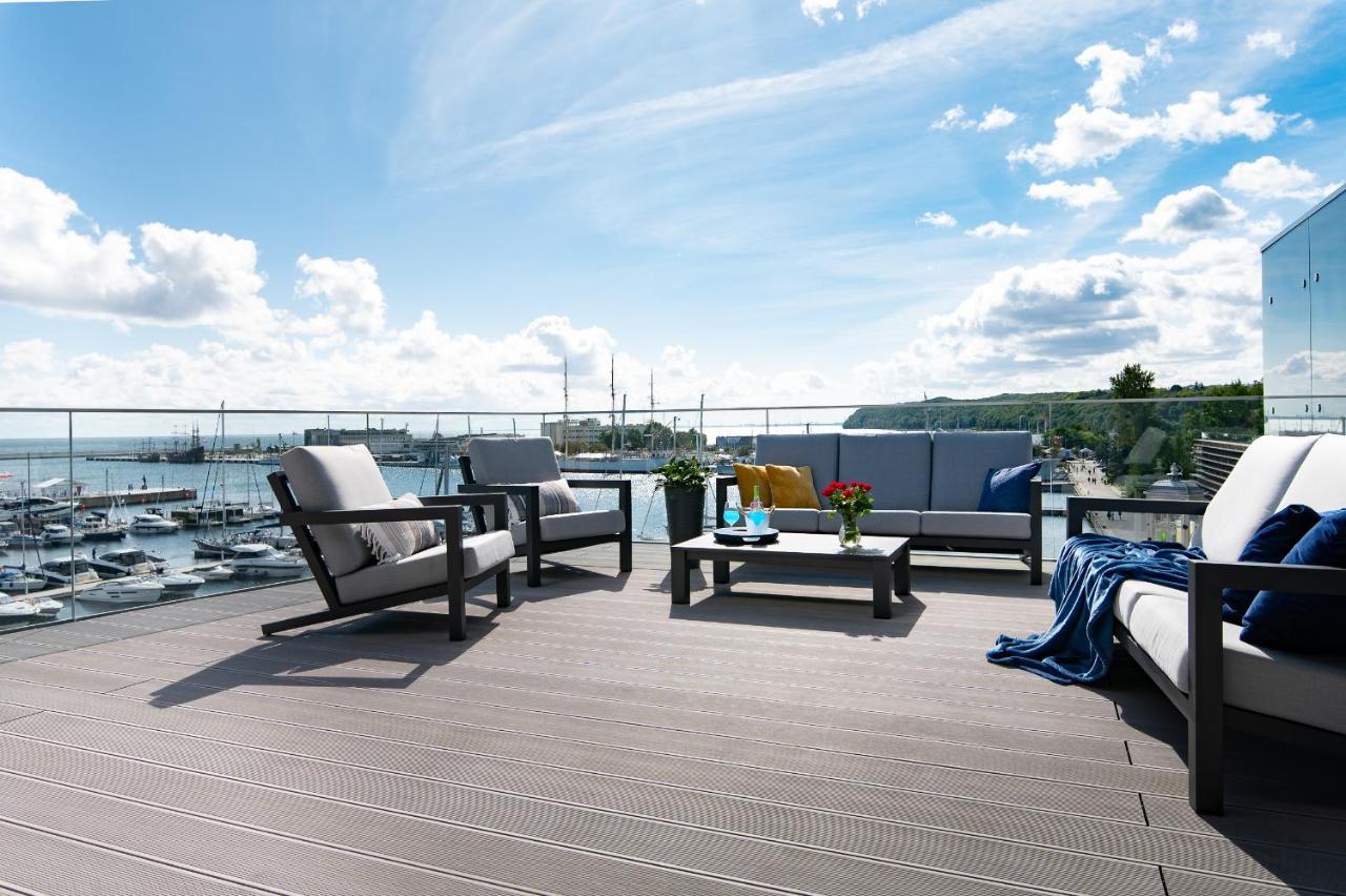 Yacht Park Premium Apartment Sea View Gdynia Bagian luar foto